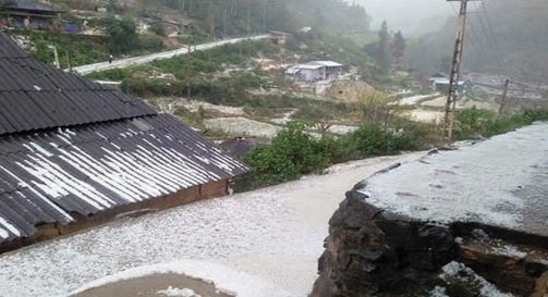 Thời tiết dị thường gây mưa đá tại Lào Cai năm 2020