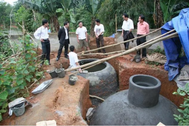Xây dựng một hầm khí biogas bằng gạch