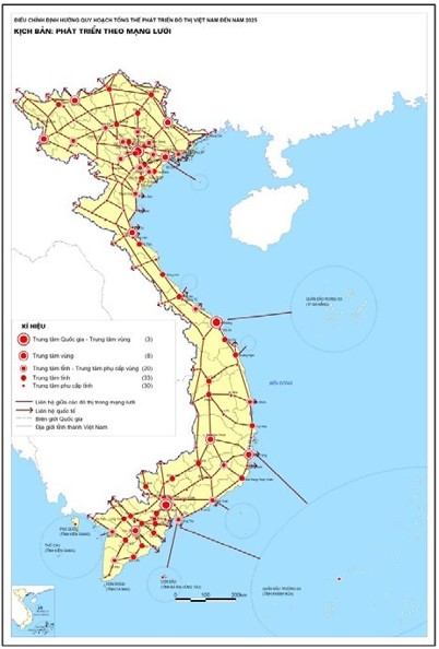 Kịch bản phát triển hệ thống đô thị Việt Nam theo mô hình Mạng lưới 