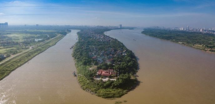 Ngã ba sông Đuống, sông Hồng