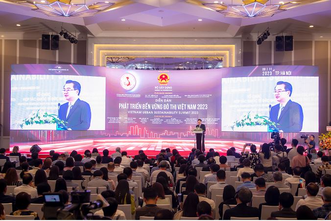 Bộ trưởng Bộ Xây dựng Nguyễn Thanh Nghị phát biểu tại Diễn đàn đô thị Việt Nam 2023