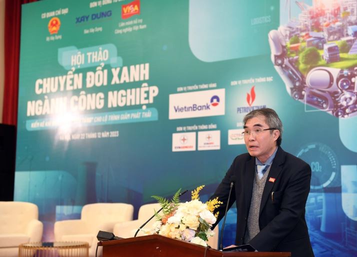 Ông Ngô Ngọc Khánh - Phó Chủ tịch thường trực Liên minh Hỗ trợ công nghiệp Việt Nam chia sẻ vai trò kiểm kê khí nhà kính - Nền tảng xây dựng lộ trình chuyển đổi xanh doanh nghiệp