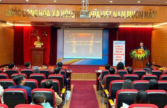 Toàn cảnh buổi Lễ công bố 10 sự kiện khoa học và công nghệ nổi bật năm 2023