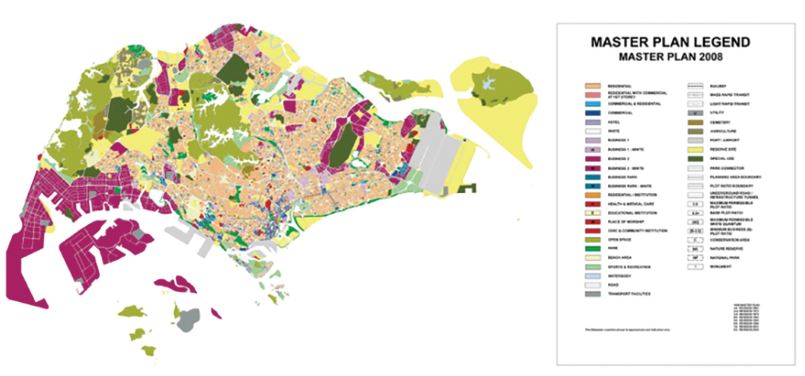 Quy hoạch đô thị năm 2008 của Singapore với tầm nhìn phát triển đô thị sinh thái bền vững, tính toán xác định khả năng đáp ứng của hạ tầng đô thị với quy mô dân số phù hợp 