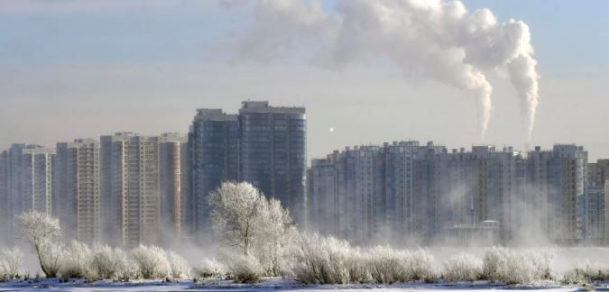 Tuyết rơi dày ở thủ đô Moscow