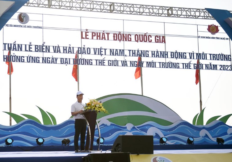 Bộ trưởng Đặng Quốc Khánh phát biểu tại Lễ phát động quốc gia Tuần lễ Biển và Hải đảo Việt Nam