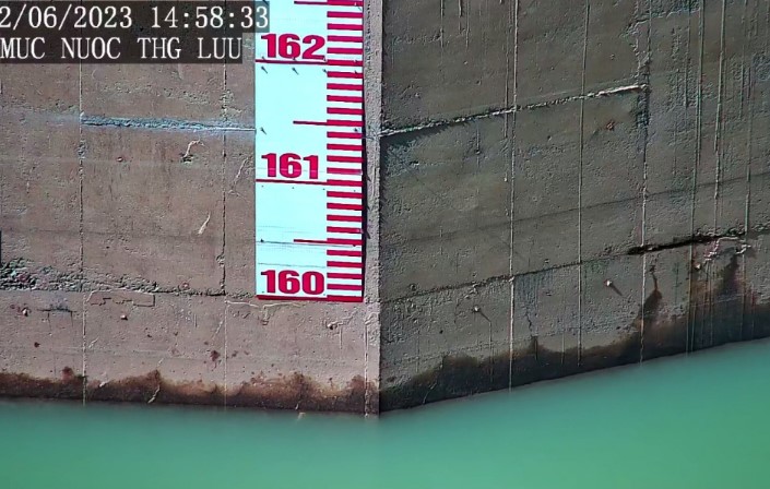 Mực nước đo tại hồ Thủy điện Bản Vẽ ngày 2/6/2023