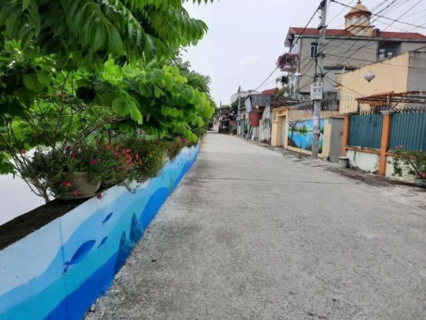 Con đường bích họa, nở hoa ở thôn Quảng Minh, xã Mỹ Hưng