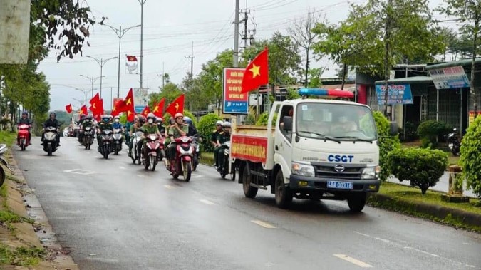 Đắk Nông: Huyện Tuy Đức ra quân hưởng ứng năm an toàn giao thông 2022